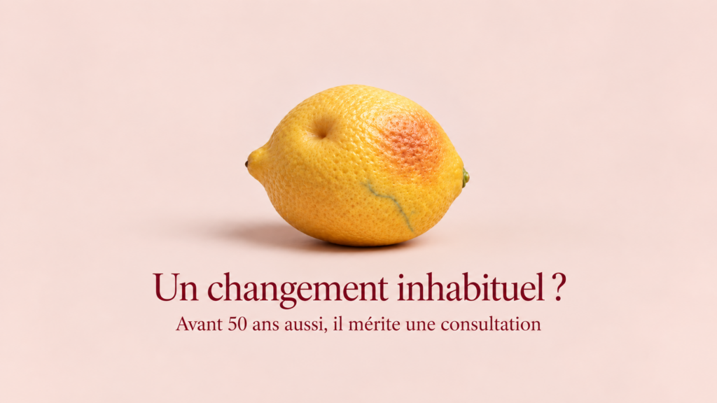 Citron présentant plusieurs modifications évoquant des signes inhabituels du sein