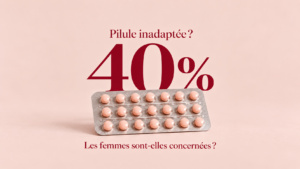 Plaquette de pilule contraceptive devant le chiffre 40 %